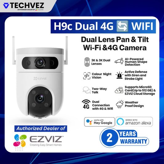 EZVIZ H9C 4G & WiFi Dual Lens 5MP+5MP Outdoor Security Camera