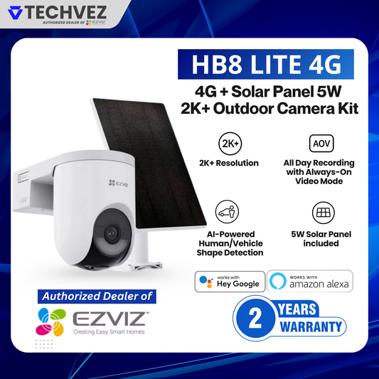 EZVIZ HB8 Lite 4G 2K+ Battery Camera | Smart Security
