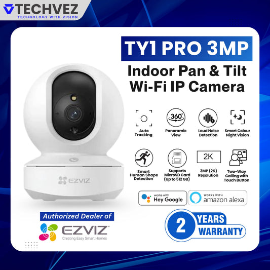 EZVIZ TY1 Pro 3MP 2K Indoor WiFi Camera Pan Tilt