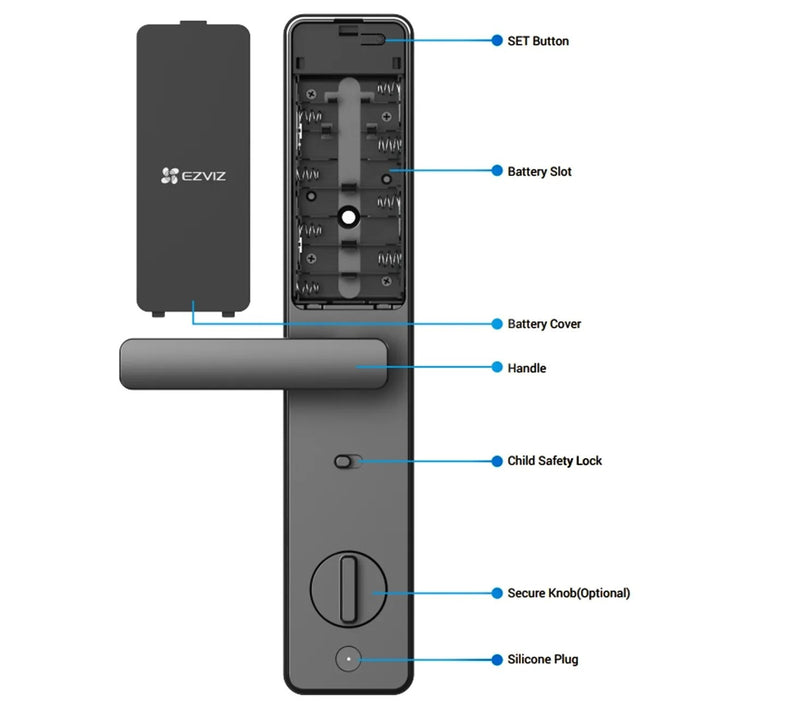 EZVIZ DL05 Smart Fingerprint Door Lock by Hikvision