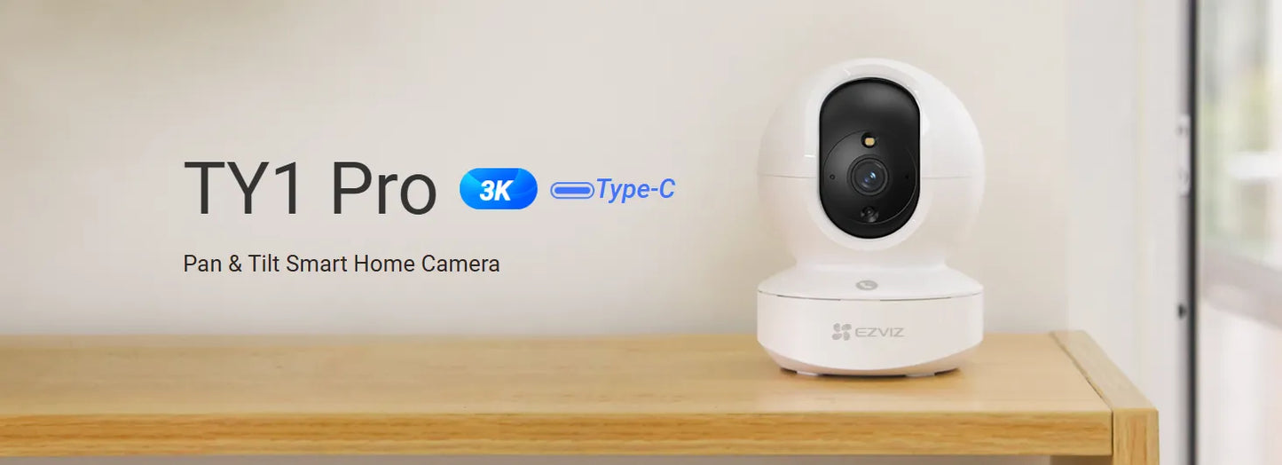 EZVIZ TY1 Pro 5MP 3K Indoor WiFi Camera Pan Tilt