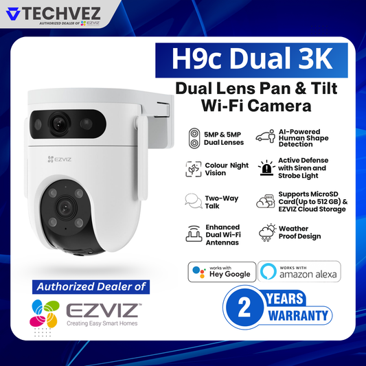 EZVIZ H9C Dual 3K (5MP + 5MP) Outdoor WiFi Camera