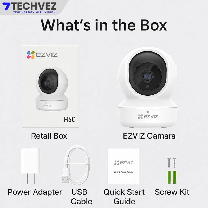 EZVIZ H6C Pro 5MP Smart Pan & Tilt WiFi Camera by Hikvision