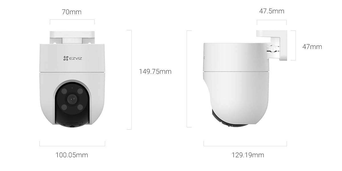 EZVIZ H8C 2K 3MP Outdoor Pan Tilt WiFi Camera