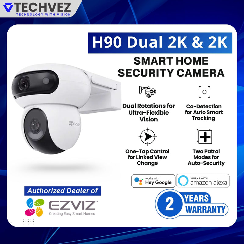 EZVIZ H90 Dual 2K⁺ Smart Outdoor WiFi Camera by Hikvision