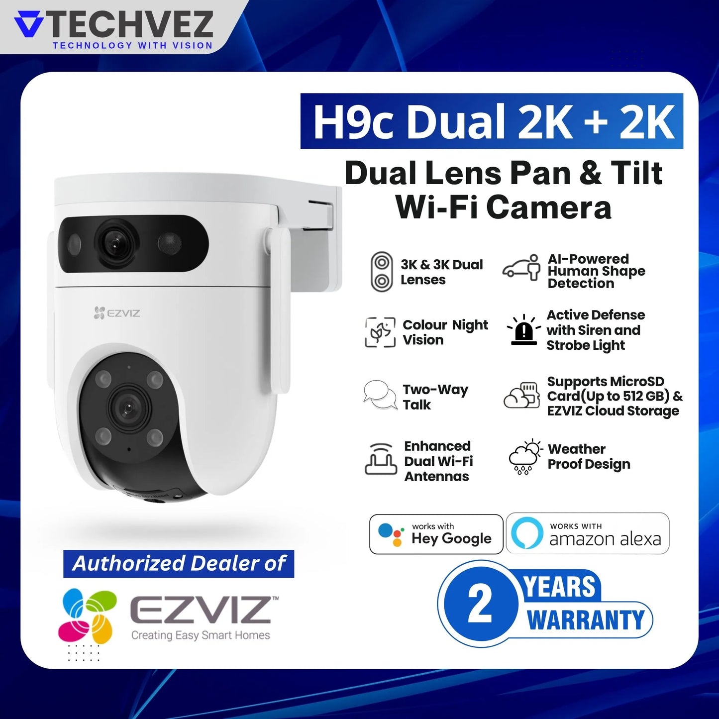 EZVIZ H9C Dual Lens 3MP + 3MP Outdoor Wifi Camera