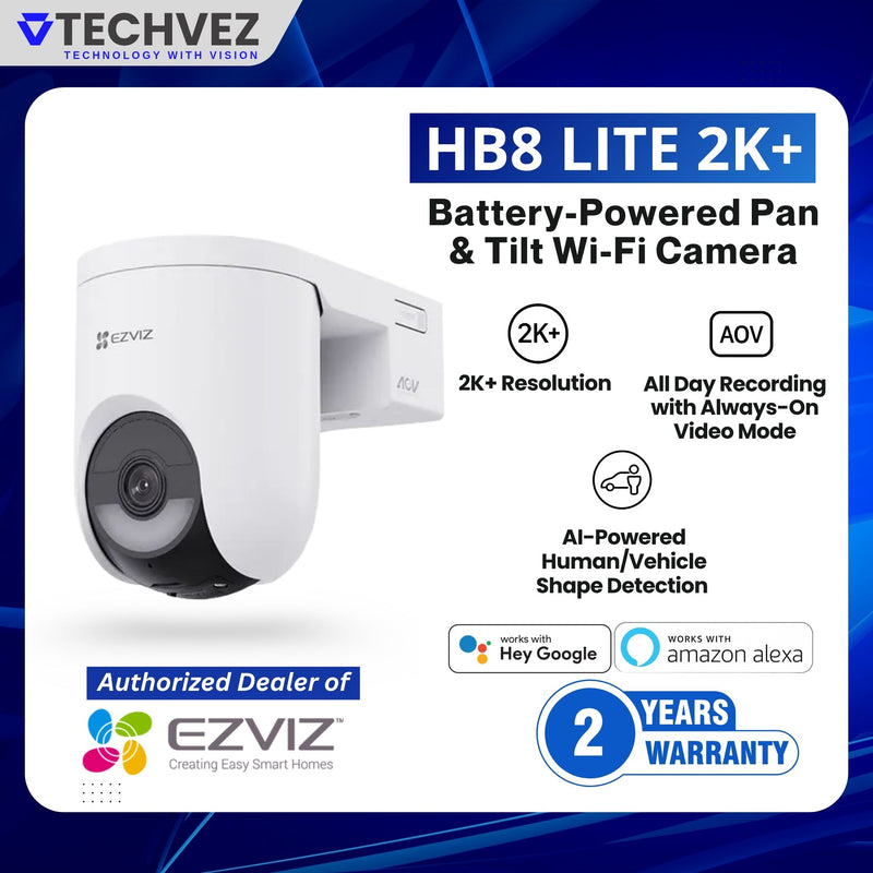 EZVIZ HB8 Lite 4MP 2K⁺ Smart Battery WiFi Camera by Hikvision